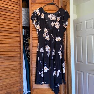 Black floral dress